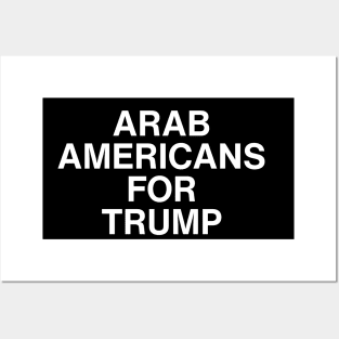 Arab Americans For Trump 2024 Election Posters and Art
